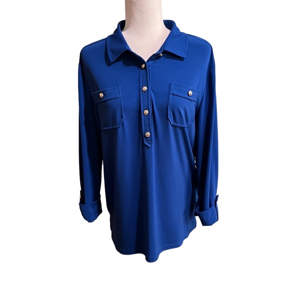 Karl Lagerfeld slow fashion, preppy, corp core, minimalist long sleeve shirt - Picture 2 of 10